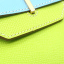 エルメス HERMES バーキン35 キウイ×セレステ ヴォーエプソン ハンドバッグ ゴールド金具 緑 水色 【PO品】