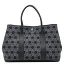 エルメス HERMES ガーデンパーティー PM 36 ブラック×グレー トワルソーアッシュ ブッフル トートバッグ シルバー金具 黒 Ｈロゴ 総柄
