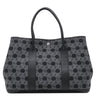 エルメス HERMES ガーデンパーティー PM 36 ブラック×グレー トワルソーアッシュ ブッフル トートバッグ シルバー金具 黒 Ｈロゴ 総柄
