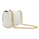 セリーヌ CELINE マトラッセ モノクローム 111273EYD.01HT ホワイト レザー ショルダーバッグ ゴールド金具 白 ロゴ チェーンバッグ キルティング