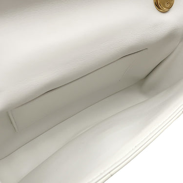 セリーヌ CELINE マトラッセ モノクローム 111273EYD.01HT ホワイト レザー ショルダーバッグ ゴールド金具 白 ロゴ チェーンバッグ キルティング