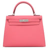 エルメス HERMES ケリー28 外縫い ローズアザレ ヴォーエプソン 2WAYバッグ シルバー金具 ピンク ハンドバッグ ショルダー