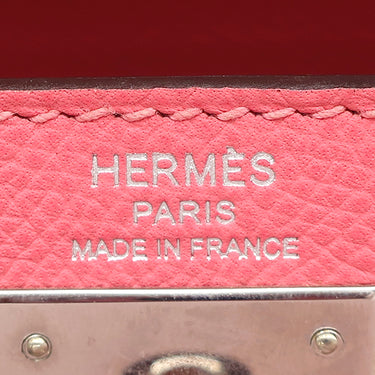 エルメス HERMES ケリー28 外縫い ローズアザレ ヴォーエプソン 2WAYバッグ シルバー金具 ピンク ハンドバッグ ショルダー