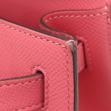 エルメス HERMES ケリー28 外縫い ローズアザレ ヴォーエプソン 2WAYバッグ シルバー金具 ピンク ハンドバッグ ショルダー