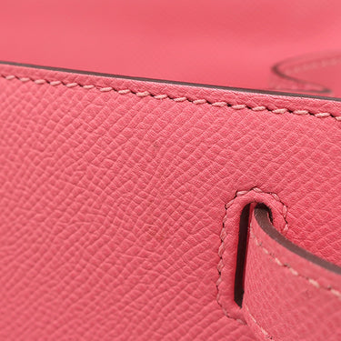 エルメス HERMES ケリー28 外縫い ローズアザレ ヴォーエプソン 2WAYバッグ シルバー金具 ピンク ハンドバッグ ショルダー