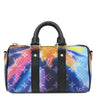 ルイヴィトン LOUIS VUITTON キーポルXS M80953 ブルー系 レザー モノグラムサンセットキャンバス 2WAYバッグ シルバー金具 青 ハンドバッグ ショルダー