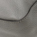 フェンディ FENDI バゲット メッセンジャーバッグ ラージ 7VA536 グレー レザー 2WAYバッグ シルバー金具 ショルダーバッグ