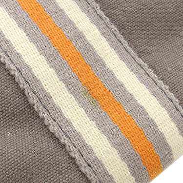エルメス HERMES フールトゥ PM グレー×オレンジ×ホワイト キャンバス トートバッグ シルバー金具 銀座限定 限定カラー