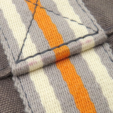 エルメス HERMES フールトゥ PM グレー×オレンジ×ホワイト キャンバス トートバッグ シルバー金具 銀座限定 限定カラー