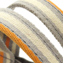 エルメス HERMES フールトゥ PM グレー×オレンジ×ホワイト キャンバス トートバッグ シルバー金具 銀座限定 限定カラー