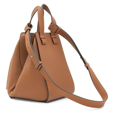 ロエベ LOEWE ハンモックバッグ スモール 387.30.S35 タン カーフ 2WAYバッグ ゴールド金具 茶 アナグラム ハンドバッグ ショルダー