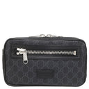 グッチ GUCCI ソフト ベルトバッグ 474293 ブラック GGスプリームキャンバス ボディバッグ シルバー金具 ウェブ ウエストバッグ