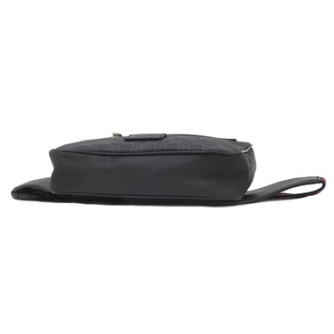 グッチ GUCCI ソフト ベルトバッグ 474293 ブラック GGスプリームキャンバス ボディバッグ シルバー金具 ウェブ ウエストバッグ