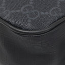 グッチ GUCCI ソフト ベルトバッグ 474293 ブラック GGスプリームキャンバス ボディバッグ シルバー金具 ウェブ ウエストバッグ