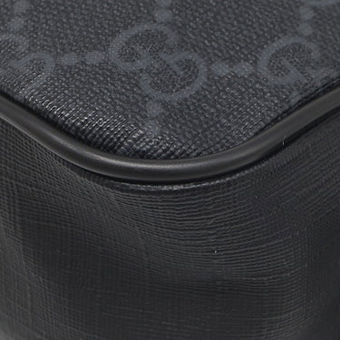 グッチ GUCCI ソフト ベルトバッグ 474293 ブラック GGスプリームキャンバス ボディバッグ シルバー金具 ウェブ ウエストバッグ