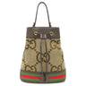 グッチ GUCCI ジャンボGG オフィディア 550621 ベージュ×エボニー レザー ジャンボGGキャンバス 2WAYバッグ ゴールド金具 バケットバッグ ショルダー