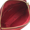 ミュウミュウ MIU MIU エムエムパリス ロゴ ショルダー 5BH116 レッド キャンバス レザー ショルダーバッグ ゴールド金具 赤 総柄 M/M Paris コラボ ジャガード