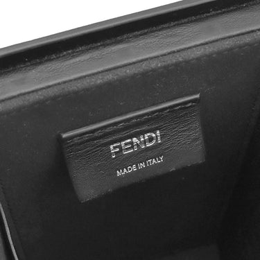 フェンディ FENDI ボックス ショルダー 7VA519 ブラック レザー ショルダーバッグ シルバー金具 黒 BOX型 縦型