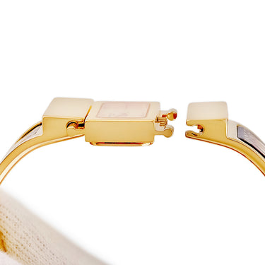 腕時計 エルメス HERMES ロケ LO1.201 クオーツ レディース バングル 七宝焼き エナメル エマイユ ブレスレット