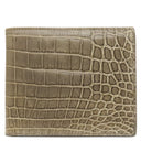 ボッテガヴェネタ BOTTEGA VENETA クロコダイル ウォレット グレージュ クロコダイル 二つ折り財布 コンパクト
