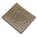 ボッテガヴェネタ BOTTEGA VENETA クロコダイル ウォレット グレージュ クロコダイル 二つ折り財布 コンパクト