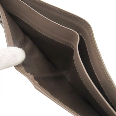 ボッテガヴェネタ BOTTEGA VENETA クロコダイル ウォレット グレージュ クロコダイル 二つ折り財布 コンパクト