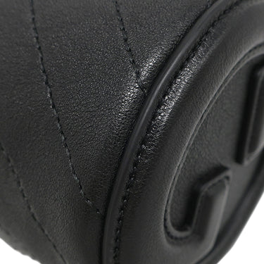 グッチ GUCCI ブロンディ ワンショルダー 760170 ブラック レザー ショルダーバッグ シルバー金具 黒 肩掛け インターロッキングG