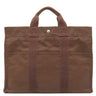 エルメス HERMES エールライントート MM ブラウン キャンバス トートバッグ シルバー金具 鍵・カデナ欠品