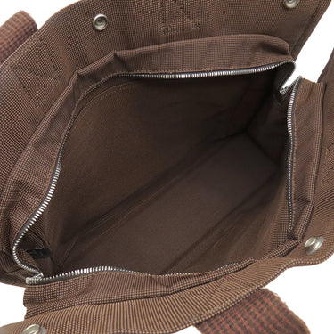 エルメス HERMES エールライントート MM ブラウン キャンバス トートバッグ シルバー金具 鍵・カデナ欠品