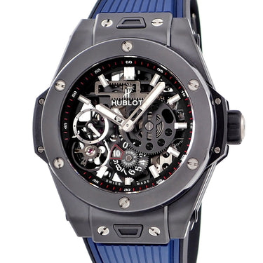 腕時計 ウブロ HUBLOT ビッグバン メカ-10 ブラックマジック 414.CI.1123.RX 手巻き メンズ OH済 スケルトン パワーリザーブ
