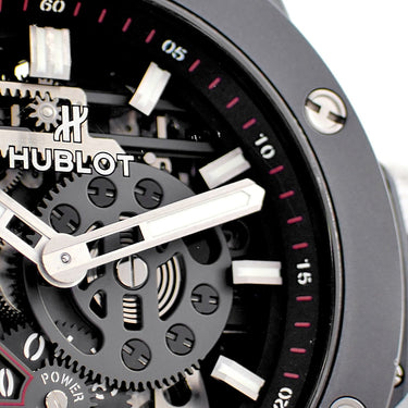 腕時計 ウブロ HUBLOT ビッグバン メカ-10 ブラックマジック 414.CI.1123.RX 手巻き メンズ OH済 スケルトン パワーリザーブ