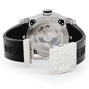 腕時計 ロジェデュブイ ROGER DUBUIS ニュー イージーダイバー DBSE0257 自動巻き メンズ 黒 逆回転防止ベゼル スモールセコンド 限定