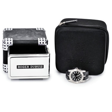 腕時計 ロジェデュブイ ROGER DUBUIS ニュー イージーダイバー DBSE0257 自動巻き メンズ 黒 逆回転防止ベゼル スモールセコンド 限定