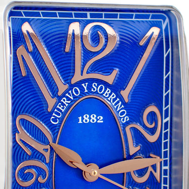腕時計 クエルボ・イ・ソブリノス CUERVO Y SOBRINOS プロミネンテ ソロテンポ トコロロ A1012 155A1012-1BC 自動巻き メンズ 青 シェル ハバナ