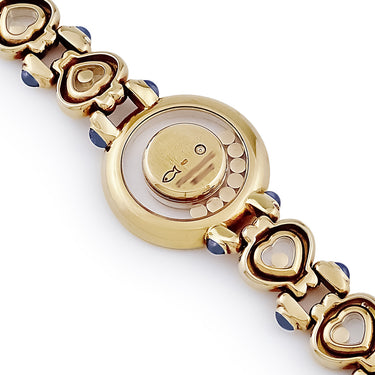 腕時計 ショパール CHOPARD ハッピーダイヤモンド 20/5887-23 クオーツ レディース K18YG無垢 純正ダイヤ&サファイア ムービング