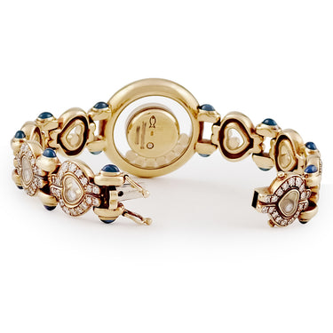 腕時計 ショパール CHOPARD ハッピーダイヤモンド 20/5887-23 クオーツ レディース K18YG無垢 純正ダイヤ&サファイア ムービング