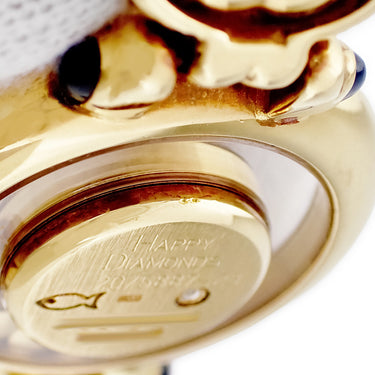 腕時計 ショパール CHOPARD ハッピーダイヤモンド 20/5887-23 クオーツ レディース K18YG無垢 純正ダイヤ&サファイア ムービング