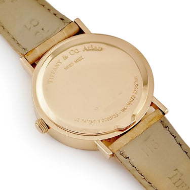 腕時計 ティファニー Tiffany & Co アトラス M6930 自動巻き メンズ K18YG無垢 シャンパン デイト ローマン ヴィンテージ ラウンド