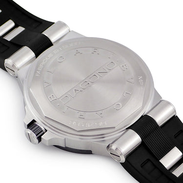 腕時計 ブルガリ BVLGARI ディアゴノ セラミック DG42C6SCVD DG42SC 自動巻き メンズ デイト シルバー ブラック アラビア バー