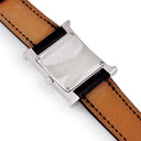 腕時計 エルメス HERMES Hウォッチ PM HH1.210 クオーツ レディース ホワイト ブラック アラビア スクエア H型