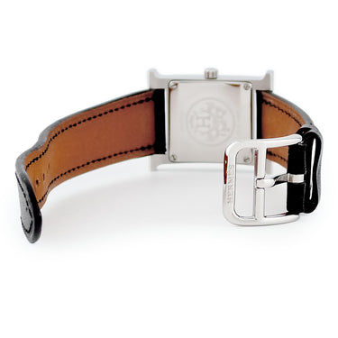 腕時計 エルメス HERMES Hウォッチ PM HH1.210 クオーツ レディース ホワイト ブラック アラビア スクエア H型