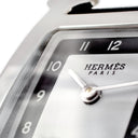 腕時計 エルメス HERMES Hウォッチ PM HH1.210 クオーツ レディース ホワイト ブラック アラビア スクエア H型