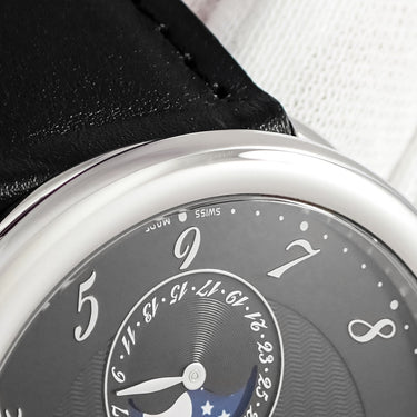 腕時計 エルメス HERMES グランドリュンヌ マキシム アルソー AR8.810 自動巻き メンズ 黒 ムーンフェイズ トリプルカレンダー