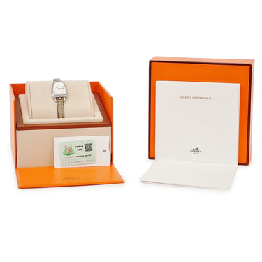 腕時計 エルメス HERMES ギャロップ ドゥ エルメス MM GA1.130 クオーツ レディース 純正ダイヤ 6時位置リューズ アラビア