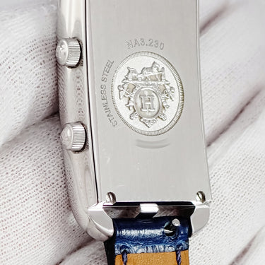 腕時計 エルメス HERMES ナンタケット デュアルタイム ラージモデル NA3.230 クオーツ レディース 純正ダイヤ ブルー アベンチュリン