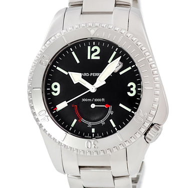 腕時計 ジラールペルゴ GIRARD PERREGAUX シーホーク II 49900-1-11-6146 自動巻き メンズ ブラック デイト パワーリザーブインジケーター