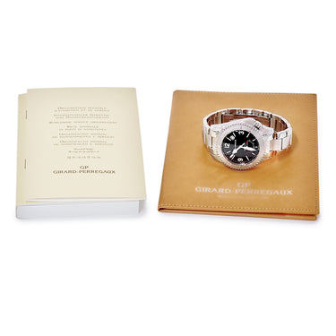 腕時計 ジラールペルゴ GIRARD PERREGAUX シーホーク II 49900-1-11-6146 自動巻き メンズ ブラック デイト パワーリザーブインジケーター