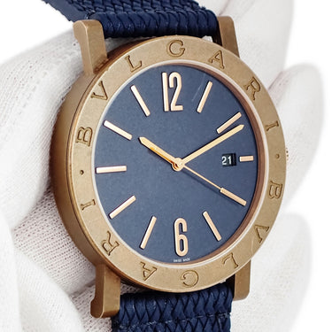 腕時計 ブルガリ BVLGARI ブルガリブルガリ ソロテンポ BB41B 103132 自動巻き メンズ ブロンズ チタン デイト アラビア バー