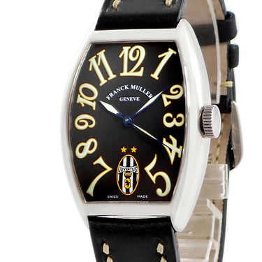 腕時計 フランクミュラー FRANCK MULLER トノウカーベックス ユベントス 5850 JUVENTUS 自動巻き メンズ ブラック 青針 セリエA コラボ 限定