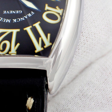 腕時計 フランクミュラー FRANCK MULLER トノウカーベックス ユベントス 5850 JUVENTUS 自動巻き メンズ ブラック 青針 セリエA コラボ 限定